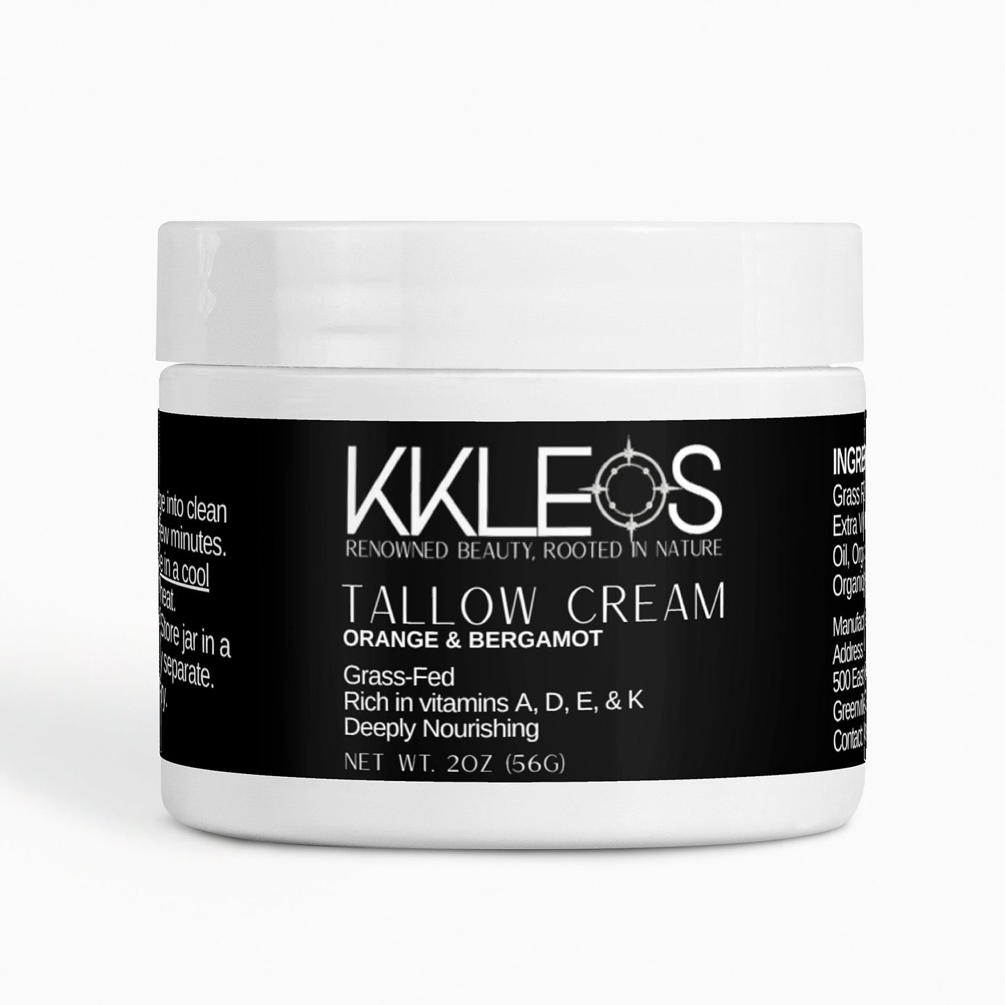 Tallow Cream: Orange & Bergamot